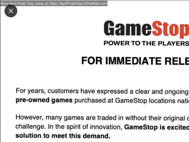April Fools' Day On The Web (2025/20250629) (x.com/gamestop